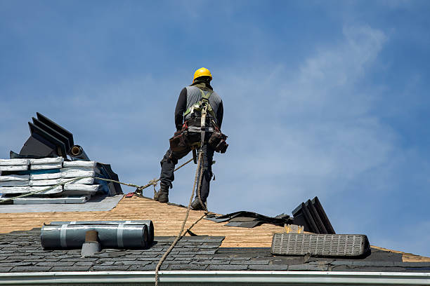 Professional Roof Replacement technician working in Weston, CT